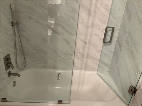 Bathroom, Glass Shower, Interior, Marble Walls