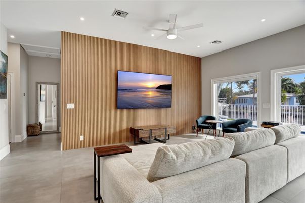 Interior, Living room, Recessed Lighting