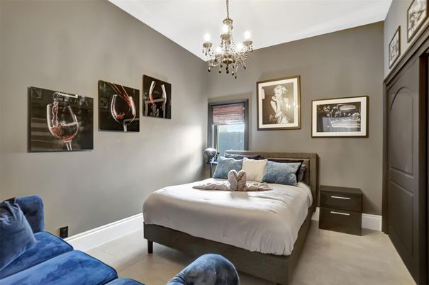 Bedroom, Chandelier, Interior