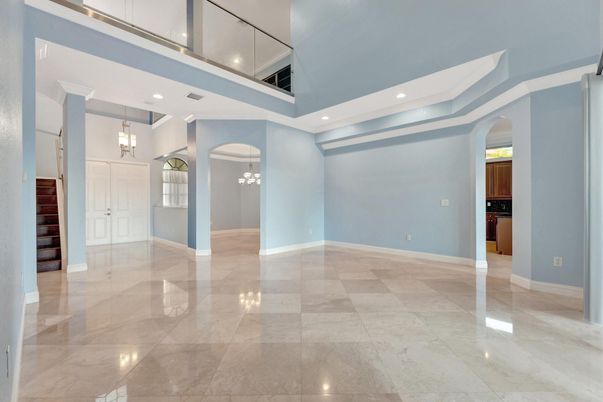 Empty room, Interior, Pendant Lights, Recessed Lighting