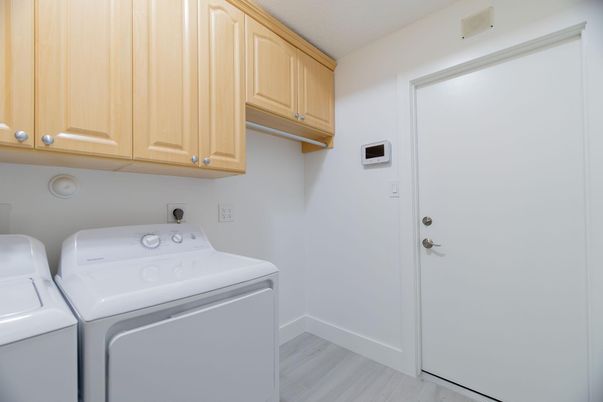 Interior, Washer, Wood Texture Flooring