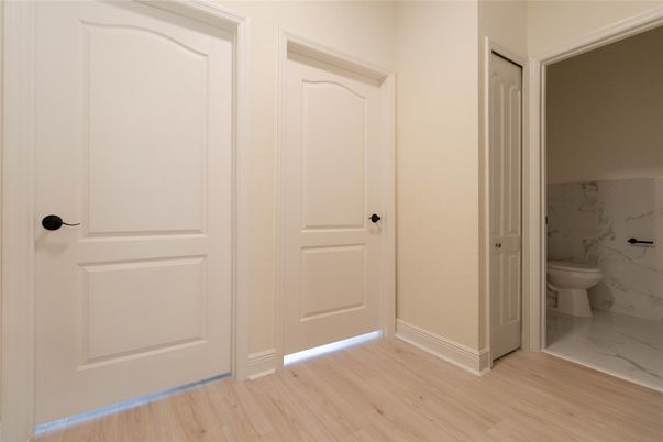 Bathroom, Interior, Marble, Marble Walls, Wood Texture Flooring