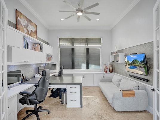 Home Office, Interior, Recessed Lighting