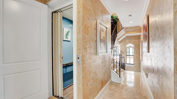 Interior, Recessed Lighting, Stone Walls