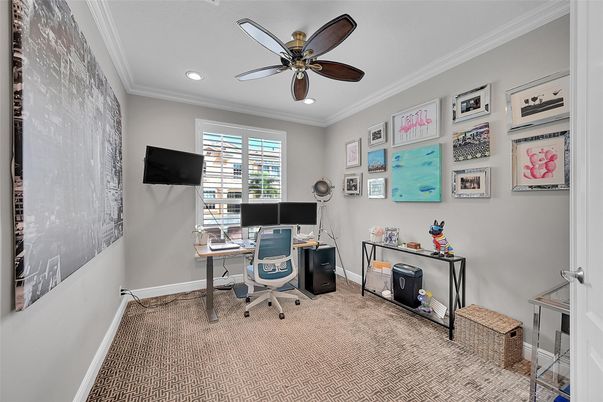 Home Office, Interior, Recessed Lighting