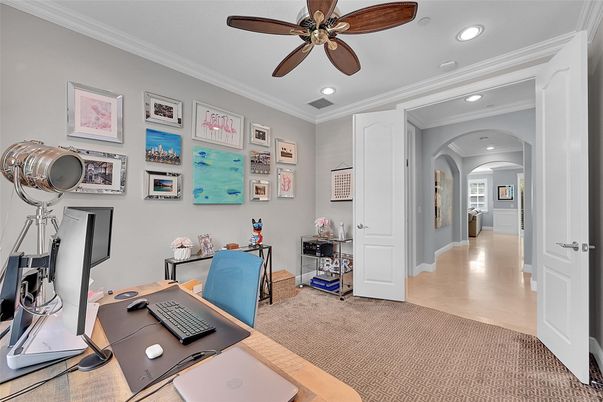 Home Office, Interior, Recessed Lighting