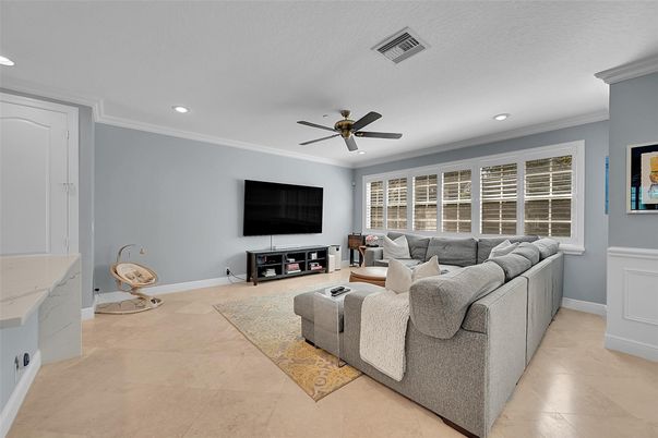 Interior, Living room, Recessed Lighting