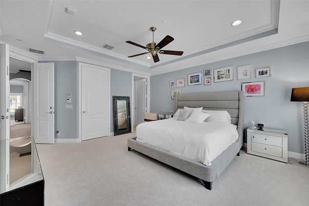 Bedroom, Interior, Recessed Lighting