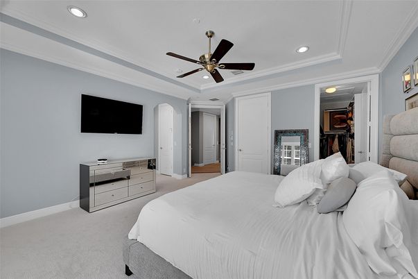 Bedroom, Interior, Recessed Lighting