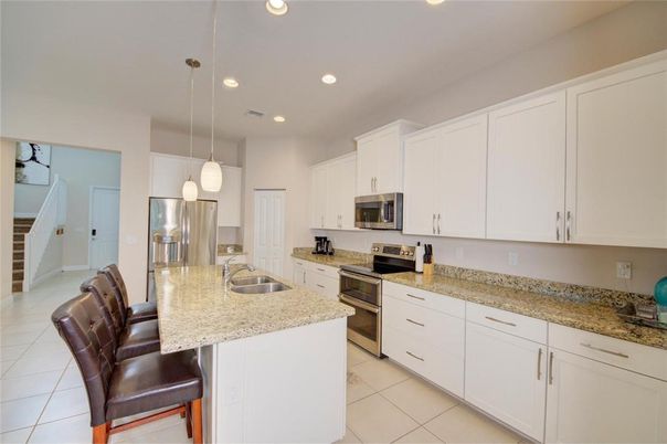 Interior, Kitchen, Pendant Lights, Recessed Lighting, Stainless Steel Appliances