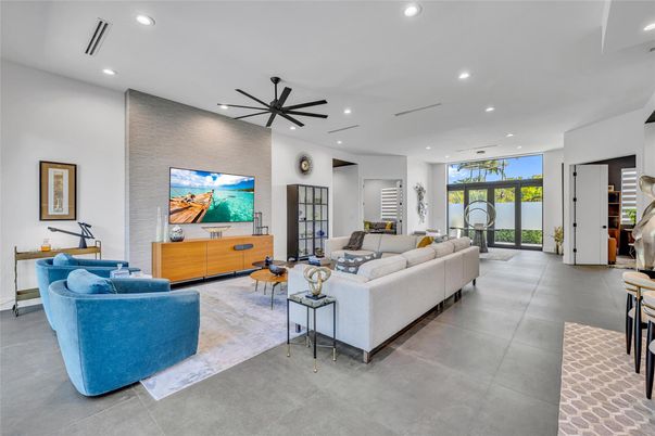 Interior, Living room, Recessed Lighting