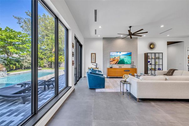 Interior, Living room, Recessed Lighting