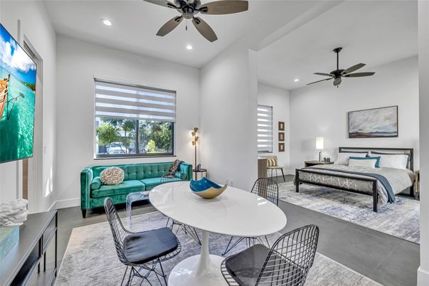 Bedroom, Dining room, Interior, Recessed Lighting