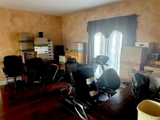 Fitness Equipment, Home Office, Interior, Wood Texture Flooring