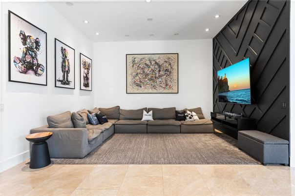 Interior, Living room, Recessed Lighting