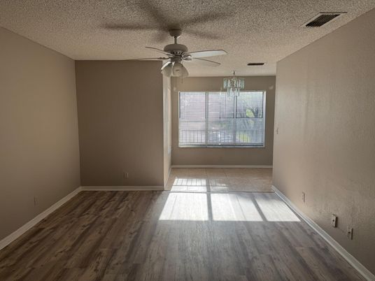 Chandelier, Empty room, Interior, Wood Texture Flooring