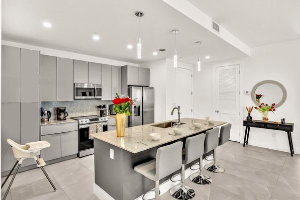 Interior, Kitchen, Pendant Lights, Recessed Lighting, Stainless Steel Appliances