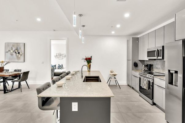 Dining room, Interior, Kitchen, Pendant Lights, Recessed Lighting