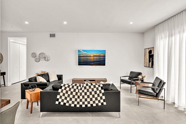 Interior, Living room, Recessed Lighting