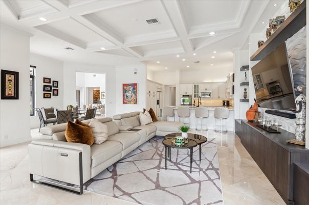 Dining room, Interior, Kitchen, Living room, Recessed Lighting, Stainless Steel Appliances