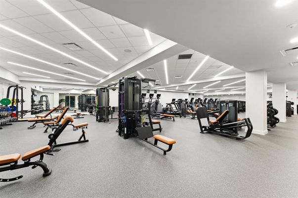 Fitness Equipment, Gym, Interior, Recessed Lighting