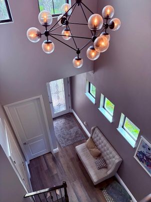 Interior, Pendant Lights, Wood Texture Flooring