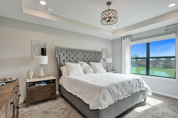 Bedroom, Interior, Pendant Lights, Recessed Lighting