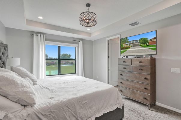 Bedroom, Interior, Pendant Lights, Recessed Lighting