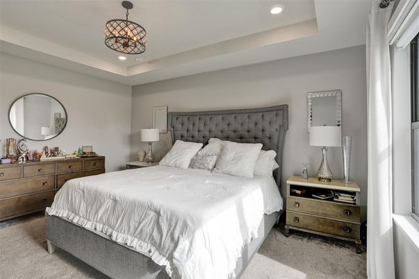 Bedroom, Interior, Pendant Lights, Recessed Lighting