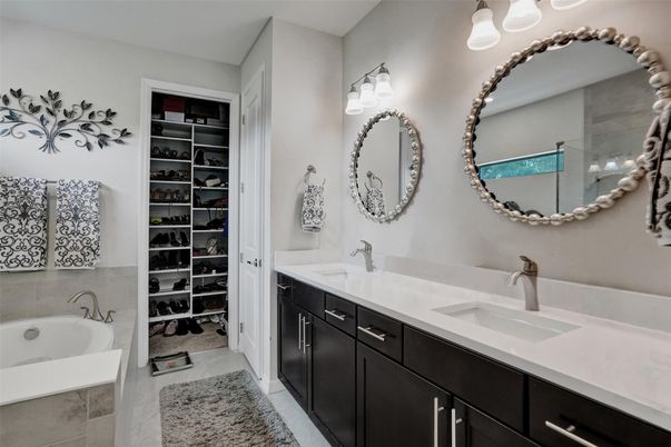 Bathroom, Dual Sink Vanities, Interior, Walk-in Closets