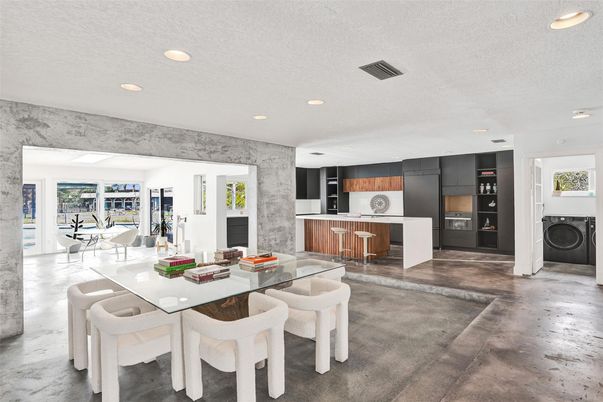 Dining room, Interior, Kitchen, Living room, Pendant Lights, Recessed Lighting