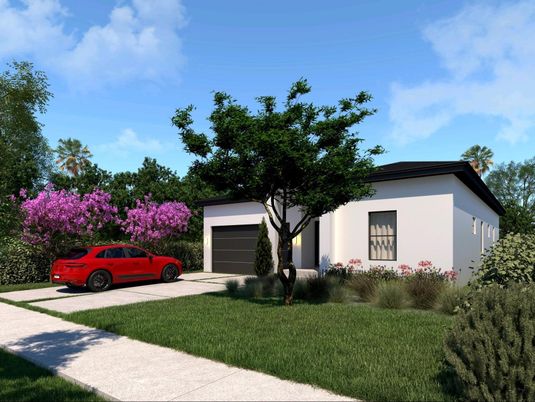 Attached, Exterior, Facade, Modern