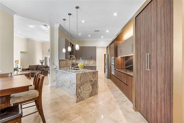 Interior, Kitchen, Pendant Lights, Recessed Lighting, Stainless Steel Appliances