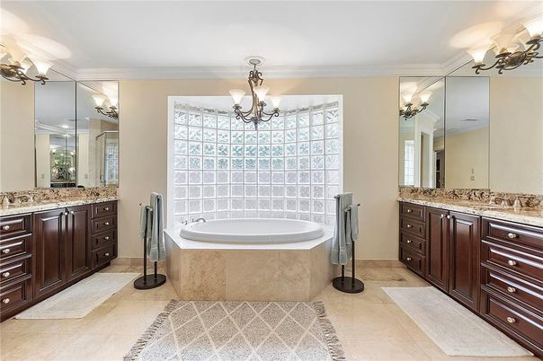Bathroom, Chandelier, Dual Sink Vanities, Interior