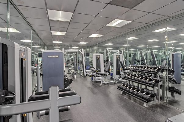 Fitness Equipment, Gym, Interior, Recessed Lighting