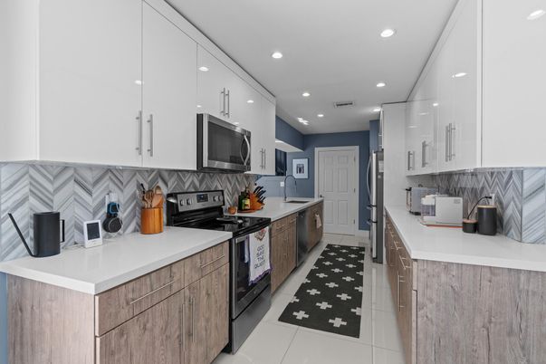 Interior, Kitchen, Recessed Lighting, Stainless Steel Appliances