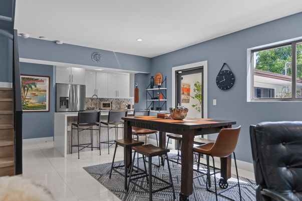 Dining room, Interior, Kitchen, Recessed Lighting, Stainless Steel Appliances