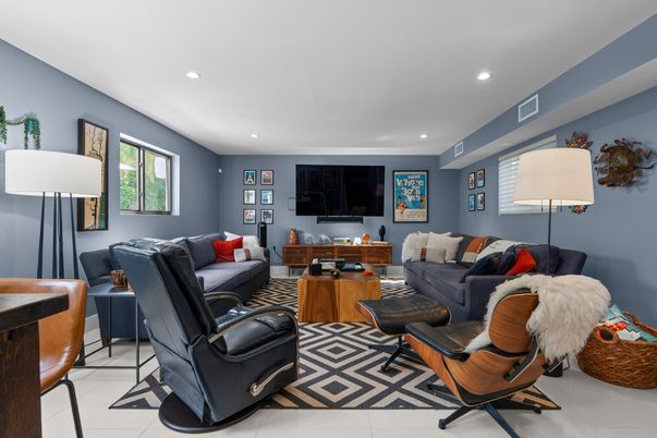Interior, Living room, Recessed Lighting