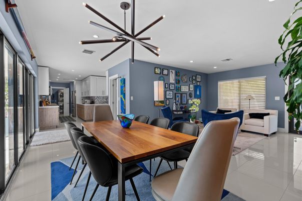 Dining room, Interior, Kitchen, Living room, Pendant Lights, Recessed Lighting