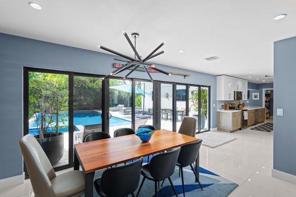Dining room, Interior, Kitchen, Pendant Lights, Recessed Lighting