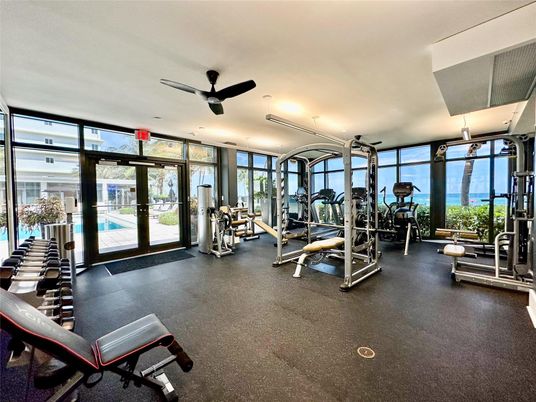 Fitness Equipment, Gym, Interior, Recessed Lighting