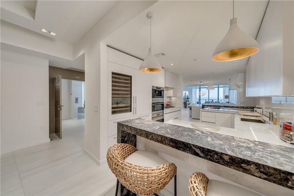 Interior, Kitchen, Pendant Lights, Recessed Lighting, Stainless Steel Appliances