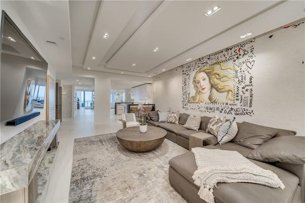 Interior, Living room, Recessed Lighting