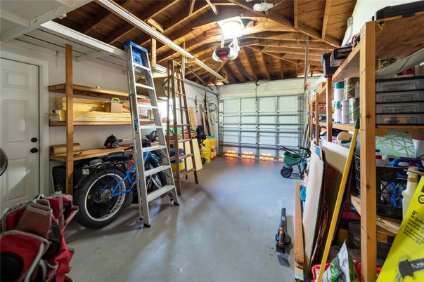 Garage, Interior, Wooden Beams, Wooden Ceilings