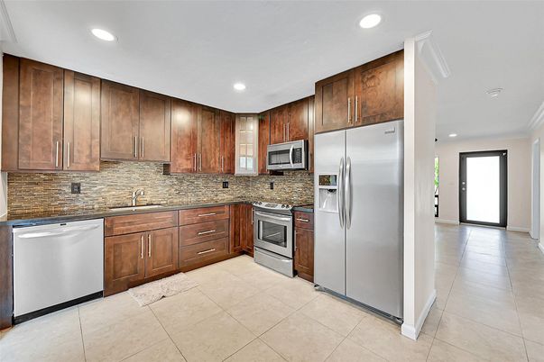 Interior, Kitchen, Recessed Lighting, Stainless Steel Appliances