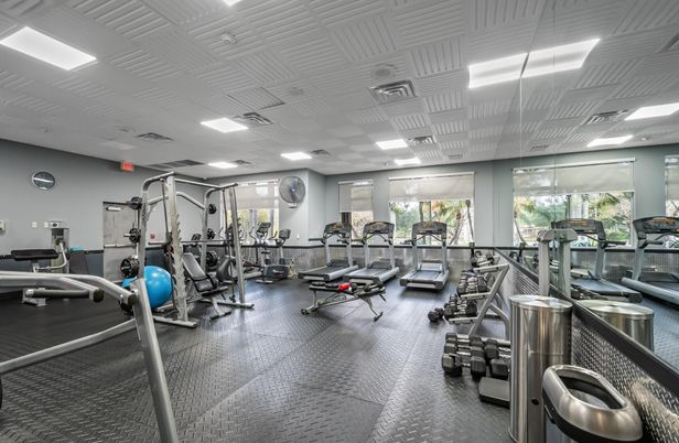 Fitness Equipment, Gym, Interior, Recessed Lighting