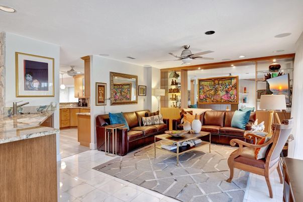Interior, Kitchen, Living room, Recessed Lighting