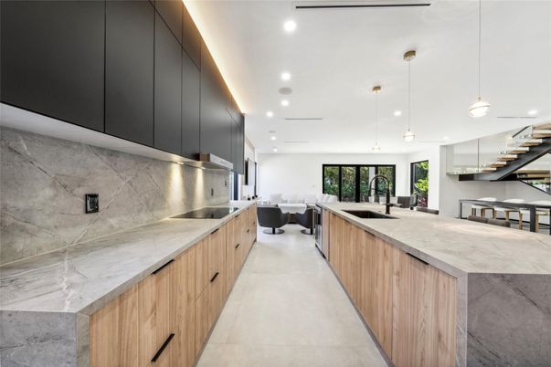 Interior, Kitchen, Living room, Pendant Lights, Recessed Lighting