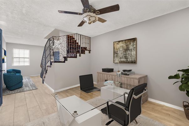 Home Office, Interior, Wood Texture Flooring