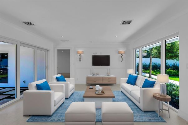 Interior, Living room, Recessed Lighting